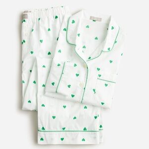 J.Crew Long Sleeve Crop Cotton Poplin Pajama Set